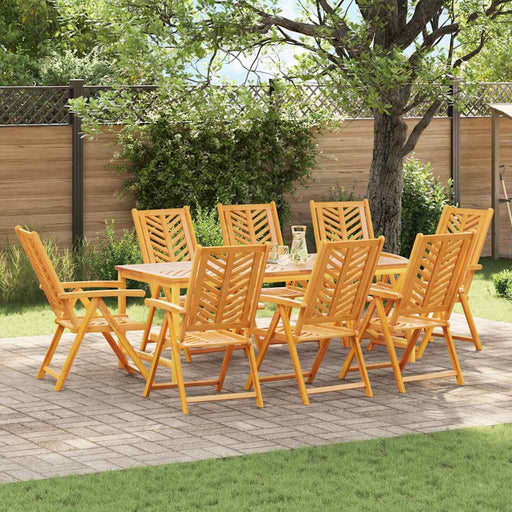 Set de masă pentru grădină 9 pcs Maro 200 x 90 x 74 cm - WALTI WALTI
