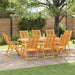 Set de masă pentru grădină 9 pcs Maro 200 x 90 x 74 cm - WALTI WALTI