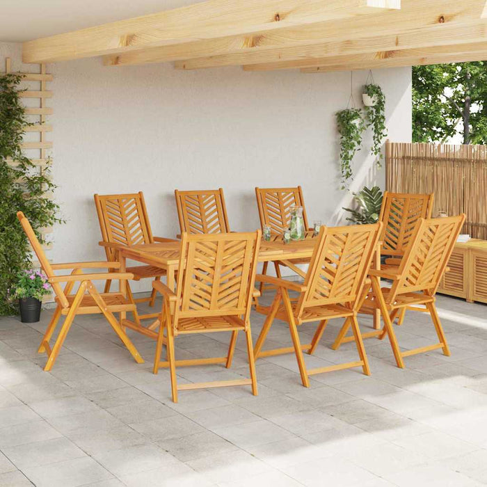 Set de masă pentru grădină 9 pcs Maro 200 x 90 x 74 cm - WALTI WALTI