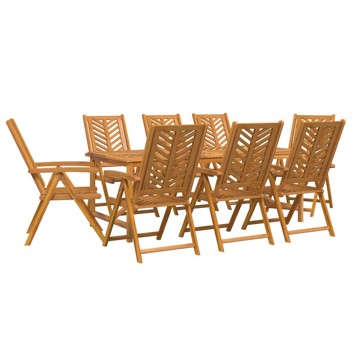 Set de masă pentru grădină 9 pcs Maro 200 x 90 x 74 cm - WALTI WALTI