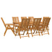 Set de masă pentru grădină 9 pcs Maro 200 x 90 x 74 cm - WALTI WALTI