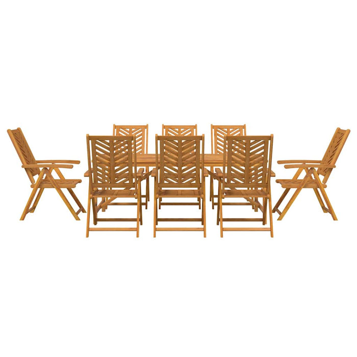 Set de masă pentru grădină 9 pcs Maro 200 x 90 x 74 cm - WALTI WALTI