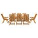Set de masă pentru grădină 9 pcs Maro 200 x 90 x 74 cm - WALTI WALTI