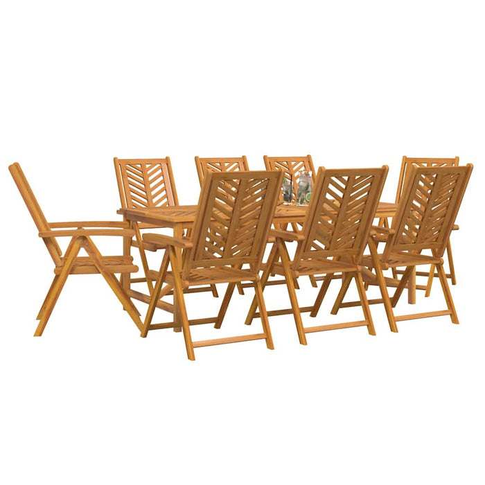 Set de masă pentru grădină 9 pcs Maro 200 x 90 x 74 cm - WALTI WALTI