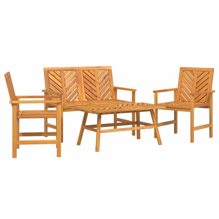 Set de lounge pentru grădină 4 pcs Maro Lemn Solid de Acacia - WALTI WALTI