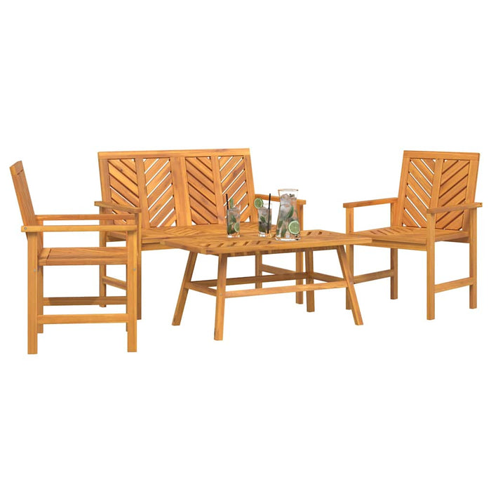Set de lounge pentru grădină 4 pcs Maro Lemn Solid de Acacia - WALTI WALTI