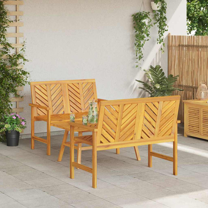Set de lounge pentru grădină 3 pcs Maro Lemn Solid de Acacia - WALTI WALTI