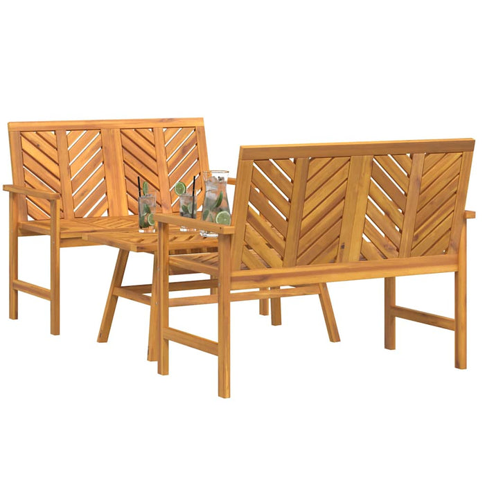 Set de lounge pentru grădină 3 pcs Maro Lemn Solid de Acacia - WALTI WALTI