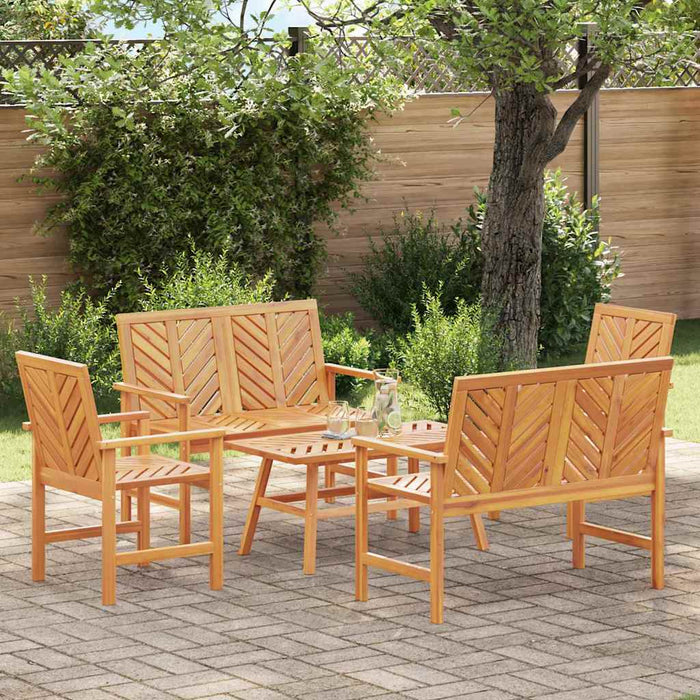 Set de lounge pentru grădină 5 pcs Maro Lemn Solid de Acacia - WALTI WALTI
