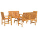Set de lounge pentru grădină 5 pcs Maro Lemn Solid de Acacia - WALTI WALTI