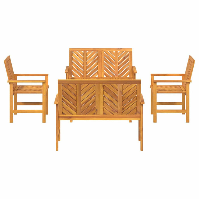 Set de lounge pentru grădină 5 pcs Maro Lemn Solid de Acacia - WALTI WALTI