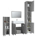 Set mobilier de baie, 4 piese, gri sonoma, lemn prelucrat - WALTI WALTI