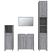 Set mobilier de baie, 4 piese, gri sonoma, lemn prelucrat - WALTI WALTI