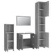 Set mobilier de baie, 4 piese, gri sonoma, lemn prelucrat - WALTI WALTI