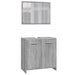 Set mobilier de baie, 4 piese, gri sonoma, lemn prelucrat - WALTI WALTI