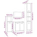 Set mobilier de baie, 4 piese, gri sonoma, lemn prelucrat - WALTI WALTI