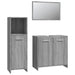 Set mobilier de baie, 3 piese, gri sonoma, lemn prelucrat - WALTI WALTI