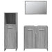 Set mobilier de baie, 3 piese, gri sonoma, lemn prelucrat - WALTI WALTI