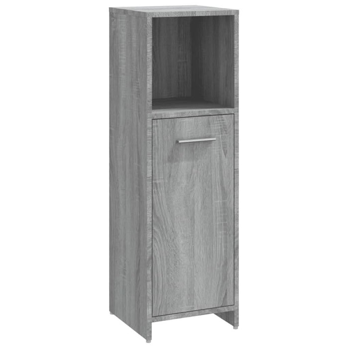 Set mobilier de baie, 3 piese, gri sonoma, lemn prelucrat - WALTI WALTI