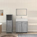 Set mobilier de baie, 3 piese, gri sonoma, lemn prelucrat - WALTI WALTI
