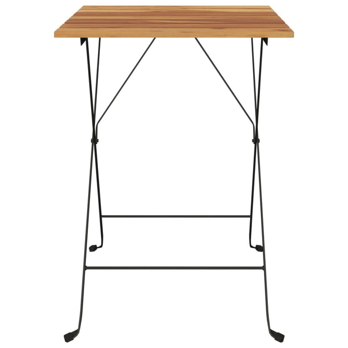 Masa de bistro pliabilă, 55x54x71 cm, lemn masiv de tec și oțel - WALTI WALTI