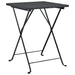 Set mobilier bistro pliabil, 3 piese, negru, poliratan - WALTI WALTI