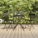 Set mobilier bistro pliabil, 3 piese, negru, poliratan - WALTI WALTI