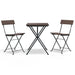 Set mobilier bistro pliabil, 3 piese, maro, poliratan - WALTI WALTI