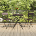 Set mobilier bistro pliabil, 3 piese, maro, poliratan - WALTI WALTI