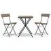 Set mobilier bistro pliabil, 3 piese, gri, poliratan - WALTI WALTI