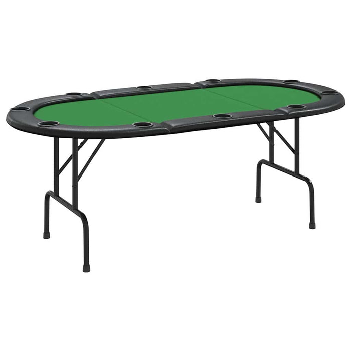 Masă de poker pliabilă, 10 jucători, verde, 207x106x76 cm WALTI