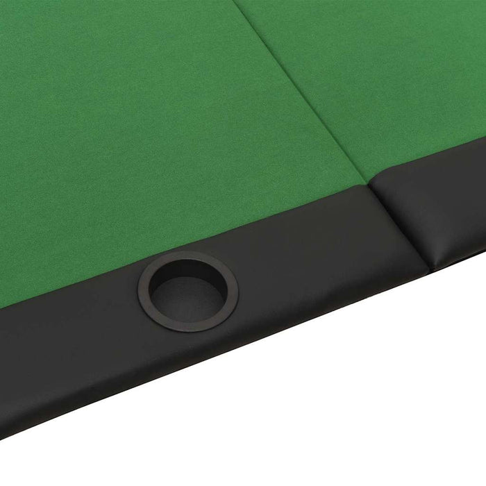 Masă de poker pliabilă, 10 jucători, verde, 207x106x76 cm WALTI
