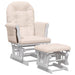 Scaun glisant cu taburet, roz deschis, material textil - WALTI WALTI