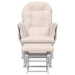 Scaun glisant cu taburet, roz deschis, material textil - WALTI WALTI