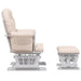 Scaun glisant cu taburet, roz deschis, material textil - WALTI WALTI