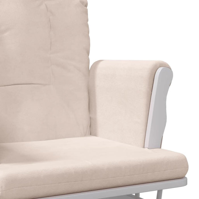 Scaun glisant cu taburet, roz deschis, material textil - WALTI WALTI