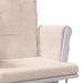Scaun glisant cu taburet, roz deschis, material textil - WALTI WALTI