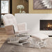 Scaun glisant cu taburet, roz deschis, material textil - WALTI WALTI
