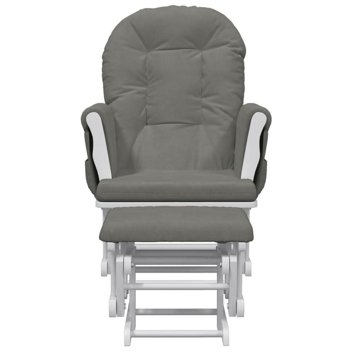 Scaun de relaxare glisant cu taburet, gri închis, textil - WALTI WALTI