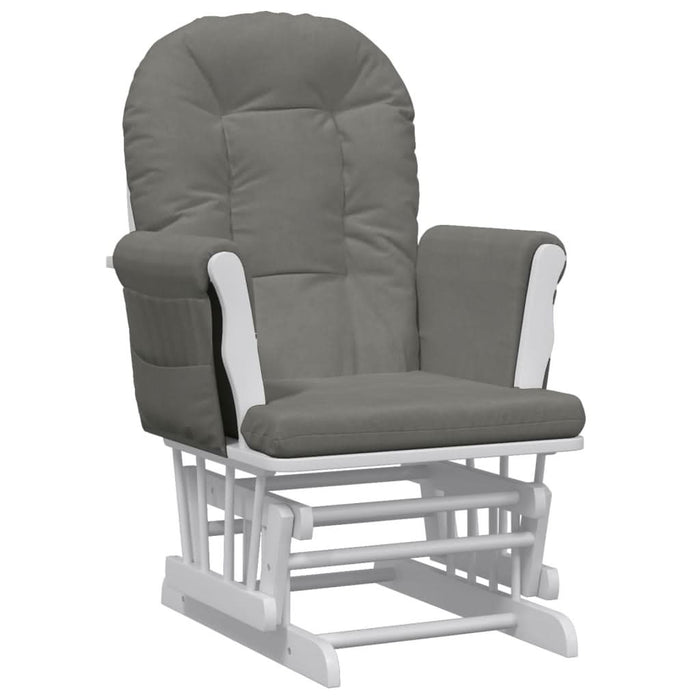 Scaun de relaxare glisant cu taburet, gri închis, textil - WALTI WALTI
