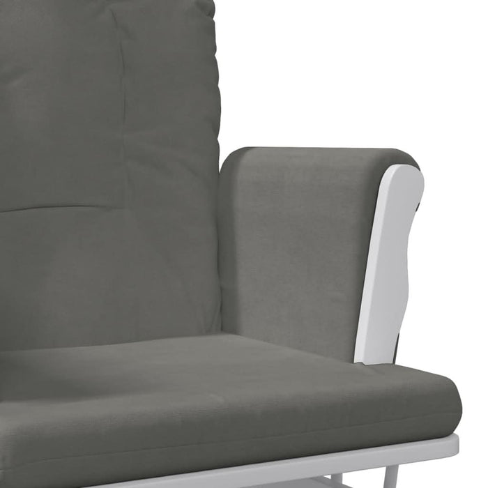 Scaun de relaxare glisant cu taburet, gri închis, textil - WALTI WALTI