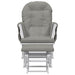 Scaun glisant cu taburet, gri deschis, material textil - WALTI WALTI