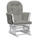 Scaun glisant cu taburet, gri deschis, material textil - WALTI WALTI