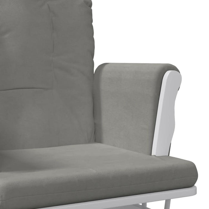 Scaun glisant cu taburet, gri deschis, material textil - WALTI WALTI