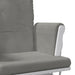 Scaun glisant cu taburet, gri deschis, material textil - WALTI WALTI