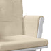 Scaun glisant cu taburet, alb crem, material textil - WALTI WALTI