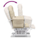 Scaun glisant cu taburet, alb crem, material textil - WALTI WALTI
