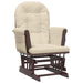 Scaun glisant cu taburet, alb crem, material textil - WALTI WALTI