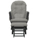 Scaun glisant cu taburet, gri deschis, material textil - WALTI WALTI