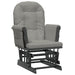 Scaun glisant cu taburet, gri deschis, material textil - WALTI WALTI